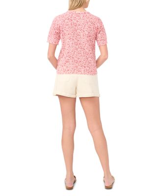 Floral Print Crewneck Top 