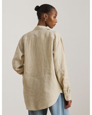Relaxed Fit Striped Linen Shirt