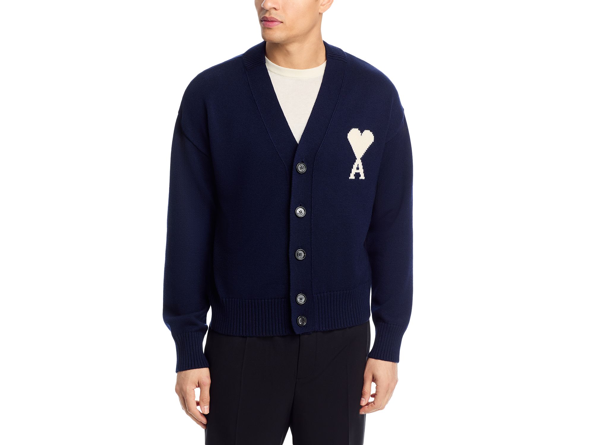 Cardigan With Contrasted Ami De Coeur - Image 1
