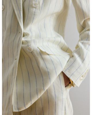 Striped Linen Twill Blazer