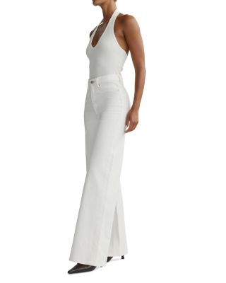 Hepburn High Rise Wide Leg Jeans in Eggshell