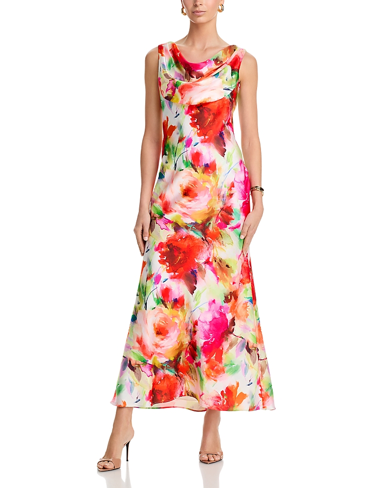 Eliza J Drape Neck Gown