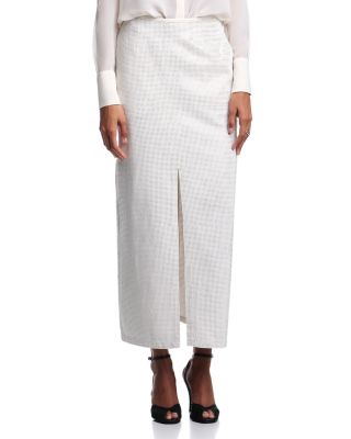 Drill Rhinestone Studded Midi Skirt