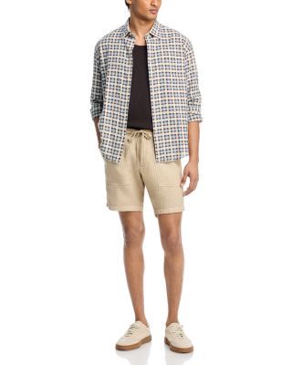 Solid Linen Elastic Waist Shorts - Exclusive