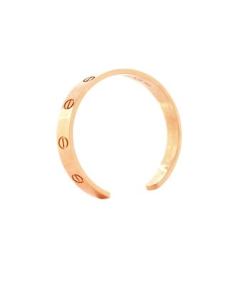 Love Cuff Bracelet 18K Rose Gold with Pink Sapphire
