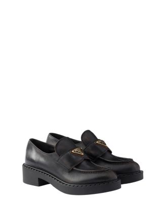  Women's Chocolate Antiqued Leather Loafers