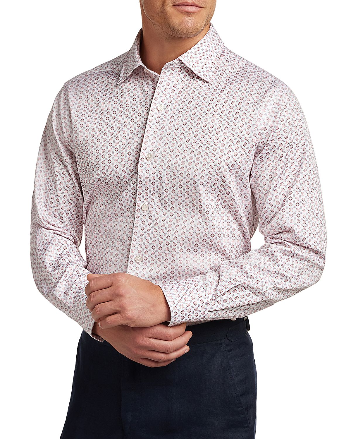 David Donahue Neat Print Shirt