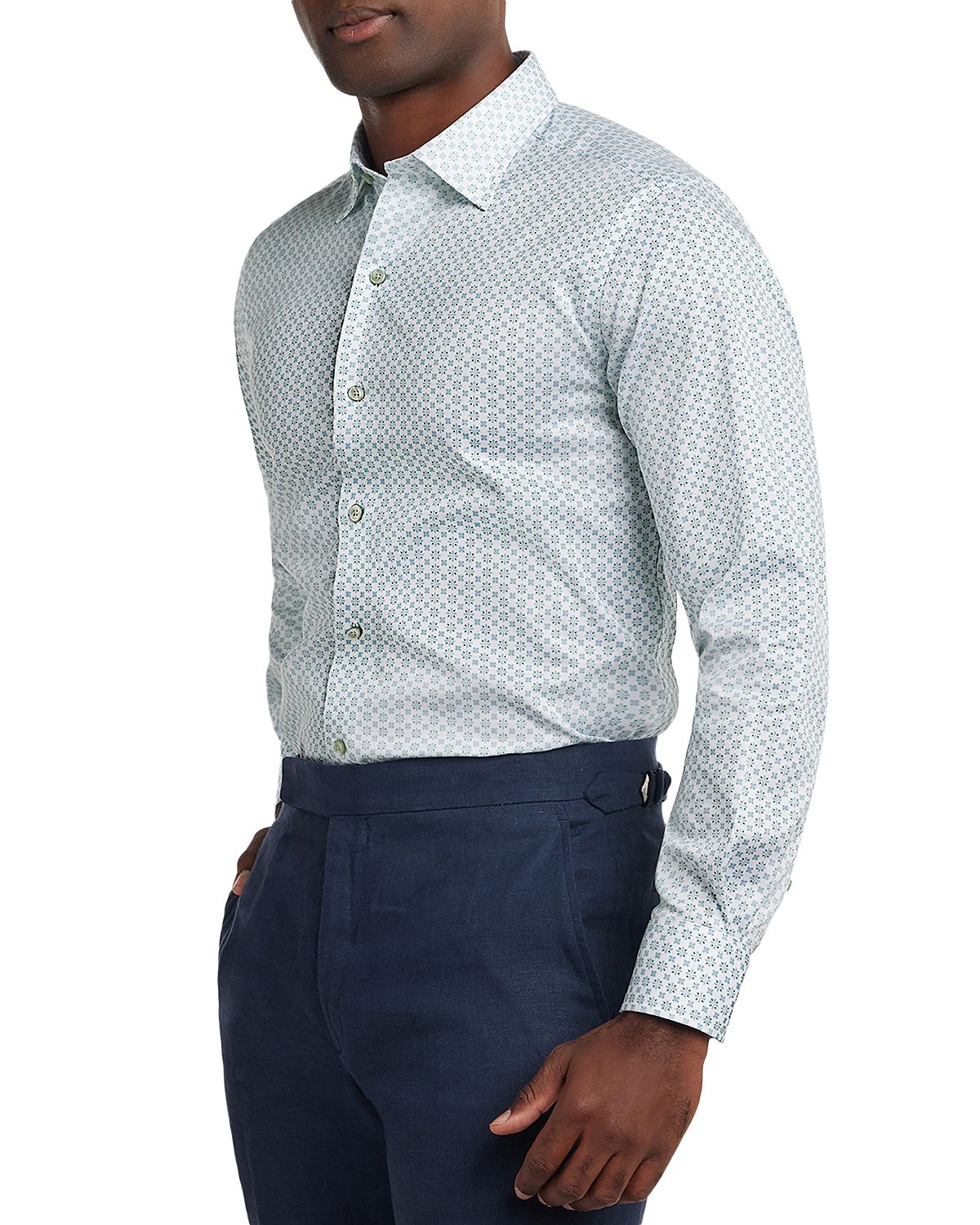 David Donahue Neat Print Shirt