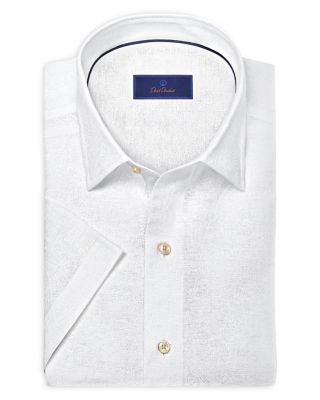 Linen Cotton Paisley Short Sleeve Shirt