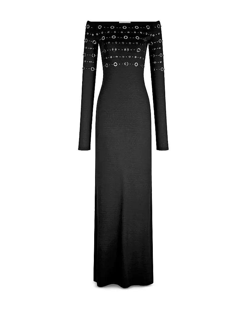 Rabanne Off-the-Shoulder Maxi Dress