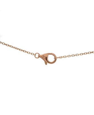 XS Amulette de Cartier Pendant Necklace 18K Rose Gold with Carnelian and Diamond ,16"