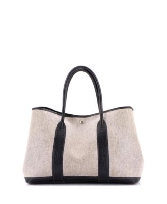 36 Garden Party Tote Toile and Leather