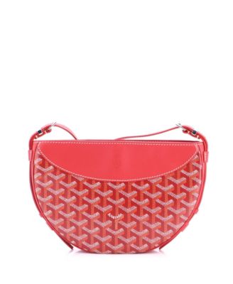 Hirondelle Shoulder Bag Coated Canvas and Leather