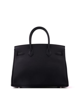 Birkin 30 Handbag Black Epsom with Palladium Hardware