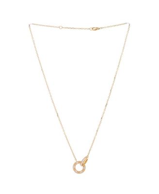 Love Interlocking Pave Necklace 18K Gold and Diamonds ,16"