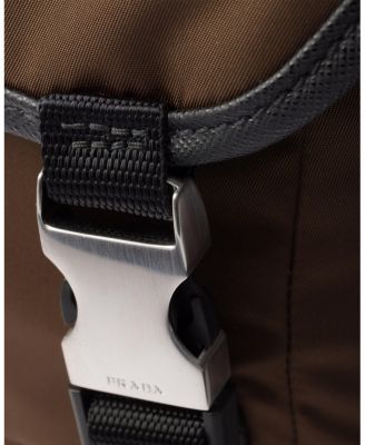 Re-Nylon and Saffiano Leather Shoulder Bag