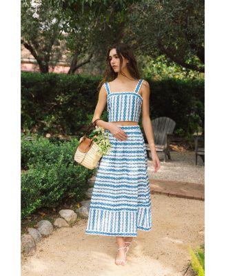 Structured Taffeta Midi Skirt