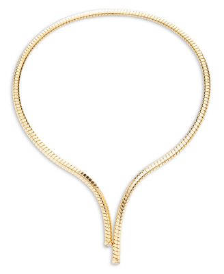 18K Yellow Gold Trisolina Diamond Pav&eacute; Necklace, 6.5"
