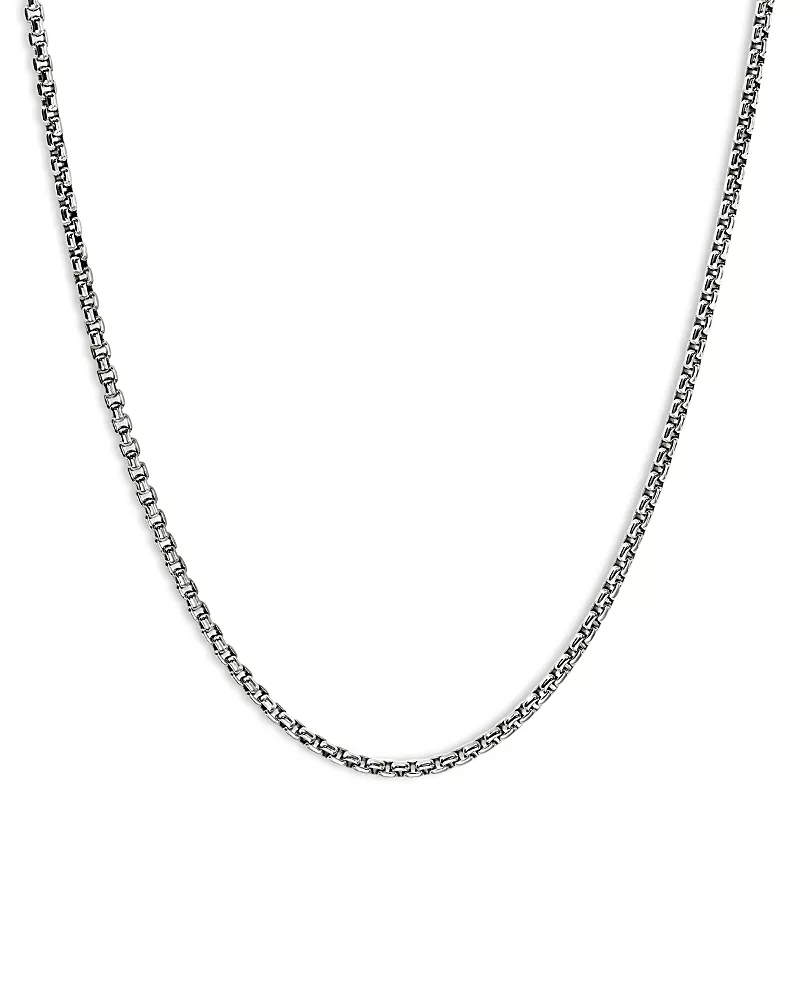 John Hardy Sterling Silver Chain Box Link Necklace, 18