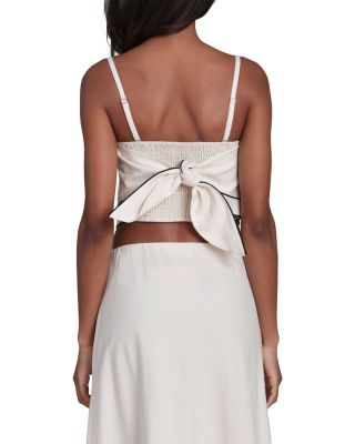 Linen Blend Scarf Top