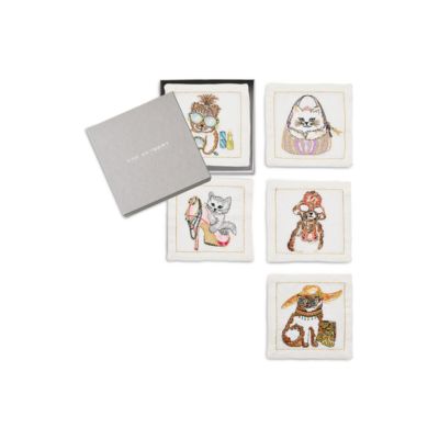 Diva Pets Cocktail Napkins, Set of 6