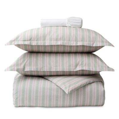 Calder Stripe Cotton Percale Bedding Set
