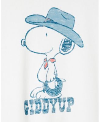  Women's Giddy Up Snoopy Vintage Baby Tee