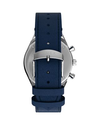 Q Timex Chronograph Leather Strap Watch, 40mm