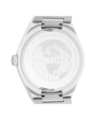 Q Timex&reg; Continental Day & Date Stainless Steel Bracelet Watch, 39mm