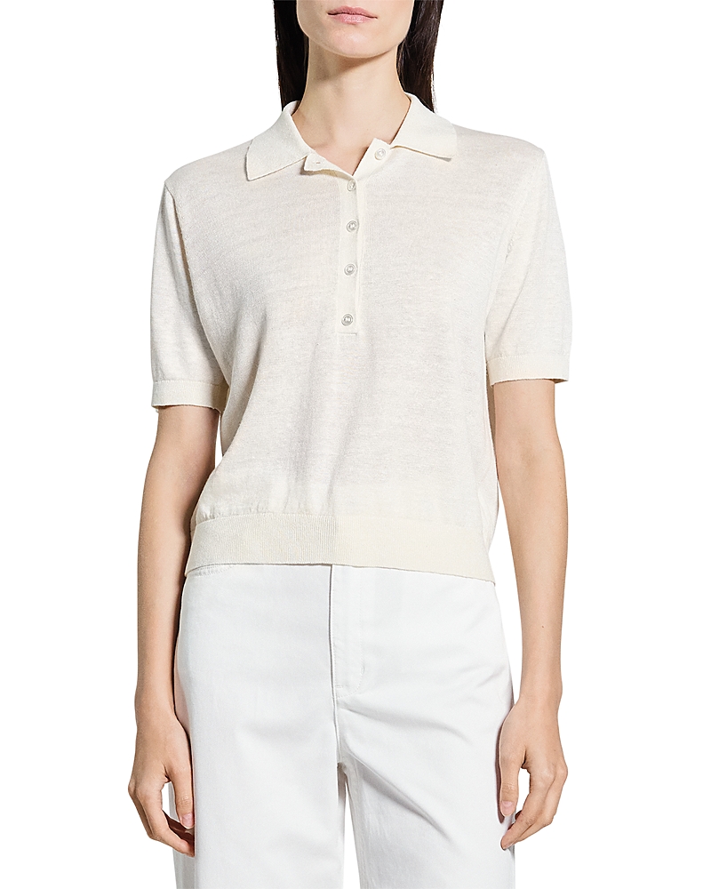Theory Semi Sheer Polo Top