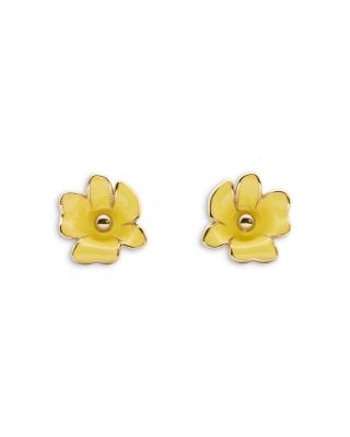 Golden Bloom Flower Stud Earrings 