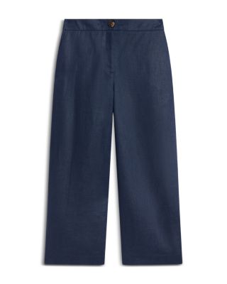 Petite Lillie Cropped Linen Trousers 