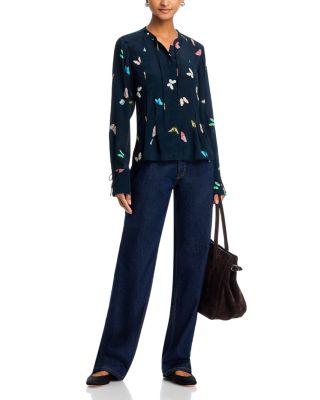 Arden Printed Pleated Blouse