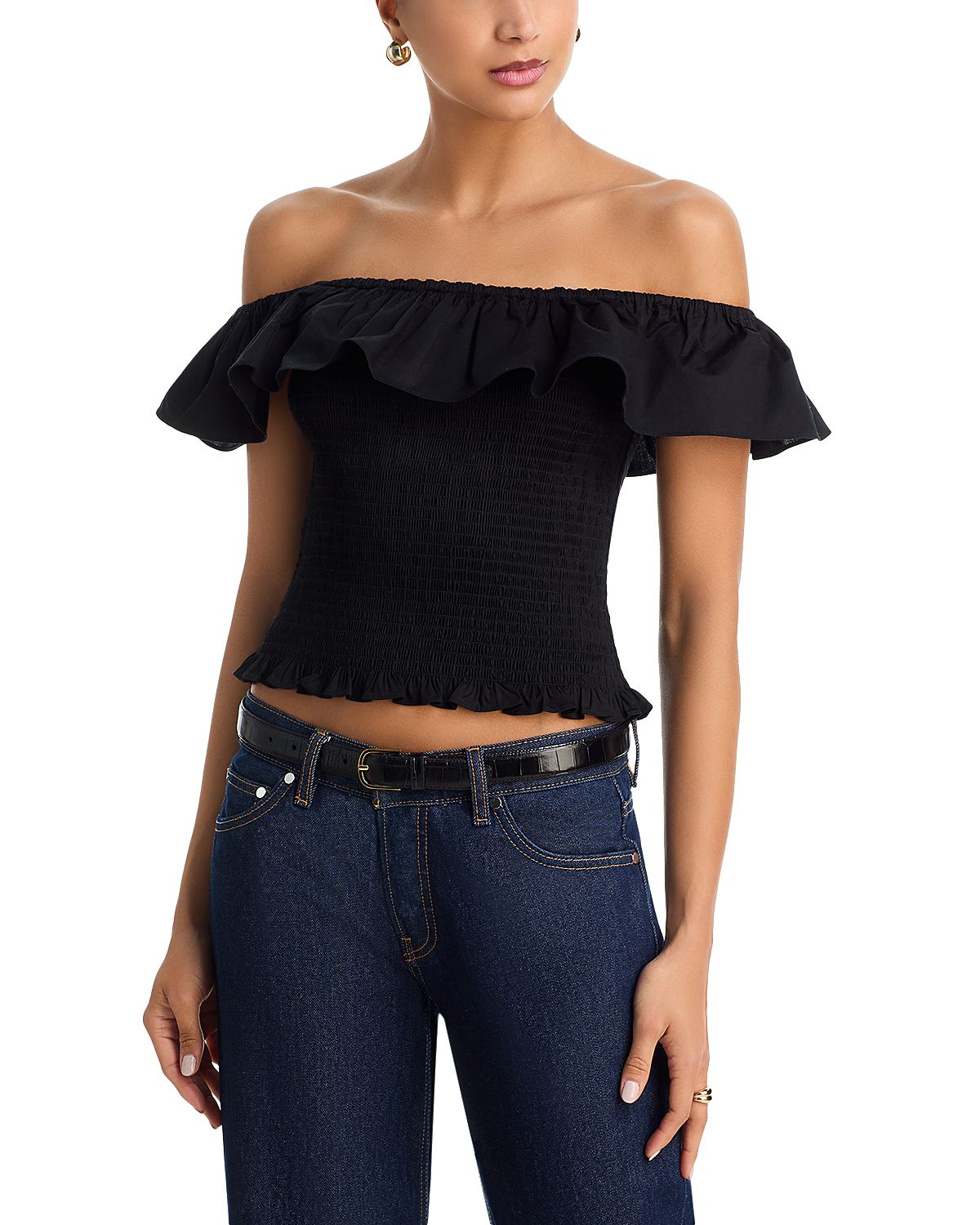Wayf Delilah Smocked Top