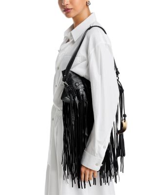 Manta Fringe Leather Clutch
