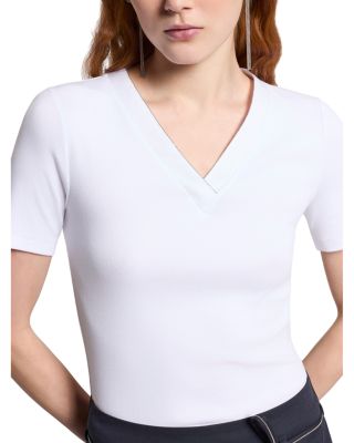 Mixed Media V Neck Tee