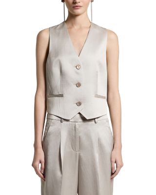 Satin V-Neck Vest