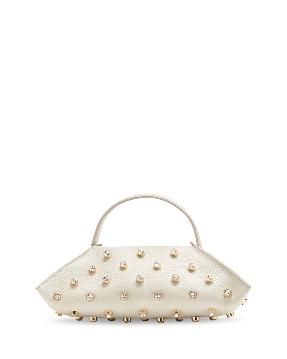 Altuzarra Mini Crystal Embellished Leather Handbag in Ivory/Crystal