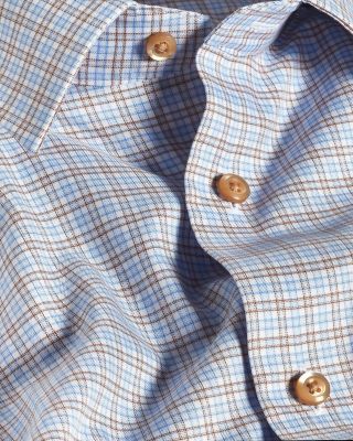 Trim Fit Twill Check Dress Shirt