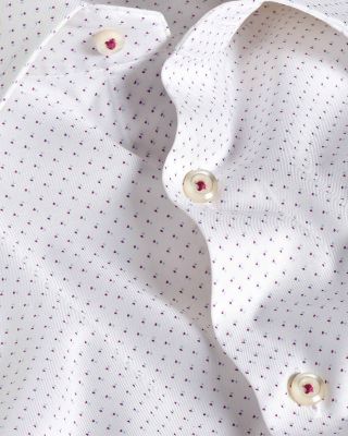 Trim Fit Stretch Geometric Dot Print Dress Shirt