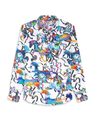 Mane Event Abstract Print Woven Shirt