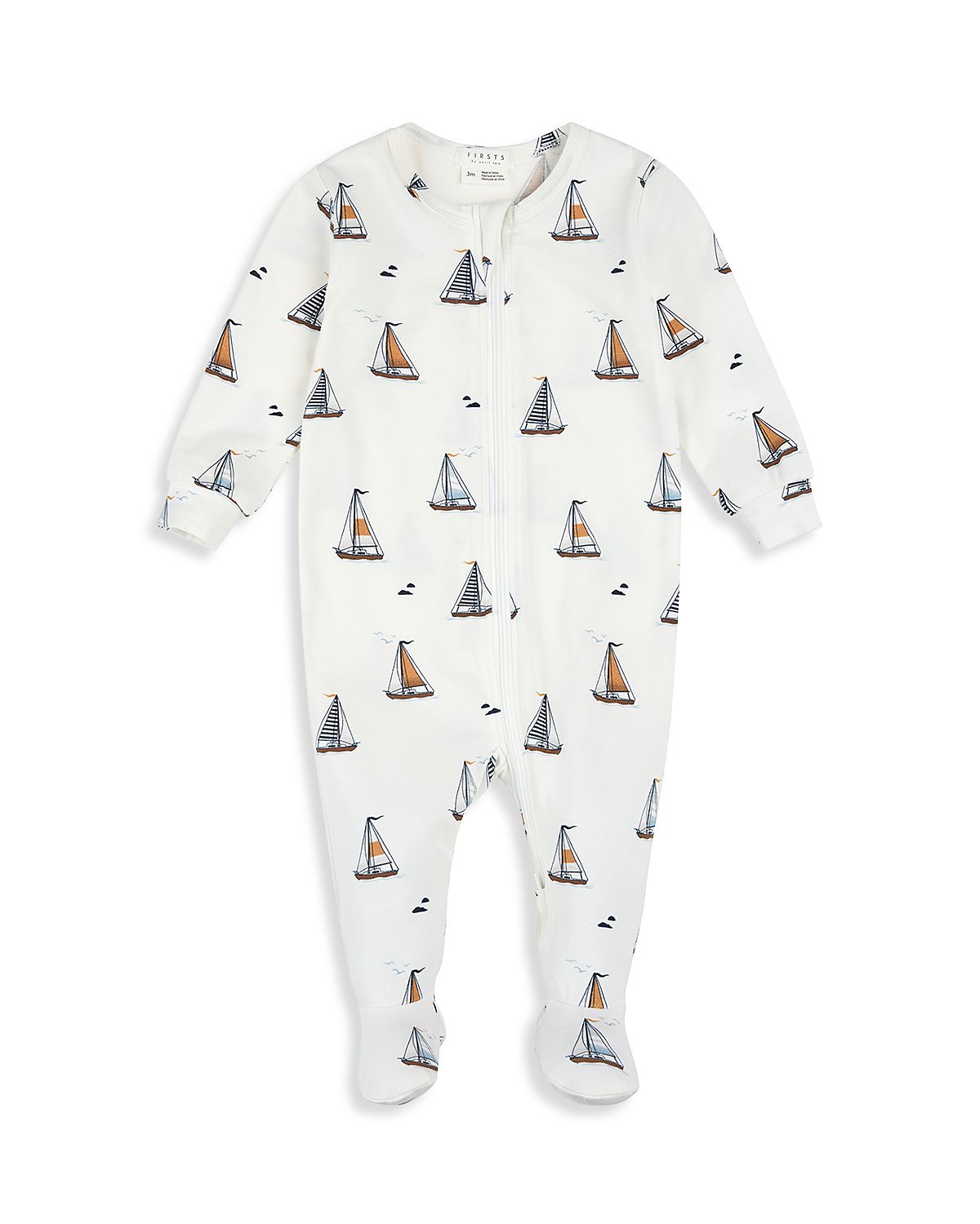 Firsts by petit lem Boys' Knit Sleeper Footie - Baby