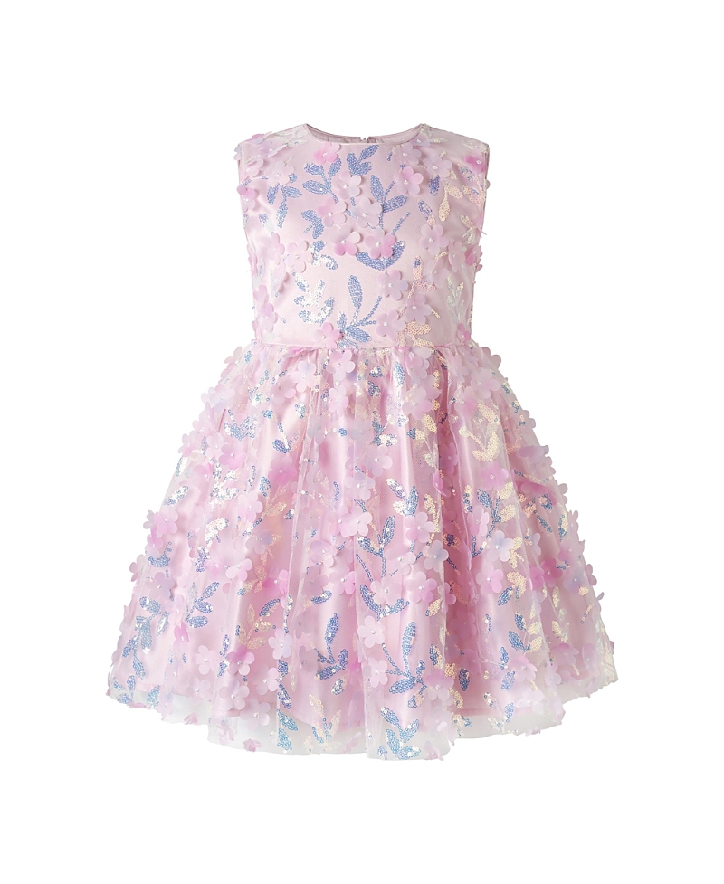 Rachel Riley Girls' 3D Sequin Party Dress - Little Kid, Big Kid