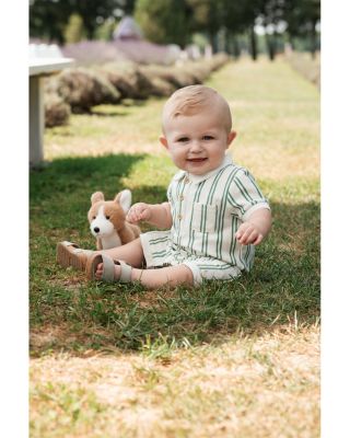 Boys' Striped Polo Romper - Baby 