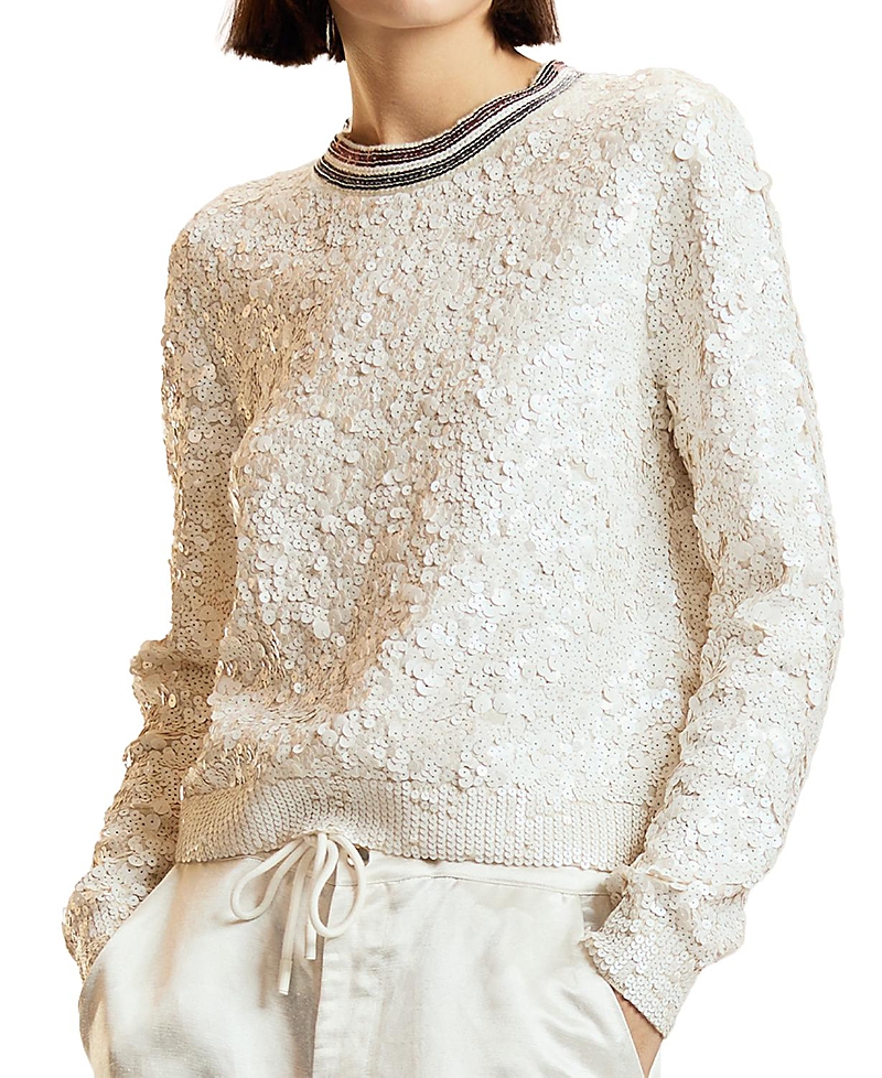Cynthia Rowley Sequin Crewneck Sweater