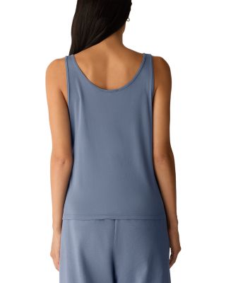 Scoop Neck Sleeveless Silk Top