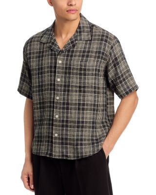 Plaid Seersucker Short Sleeve Shirt