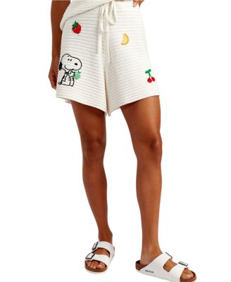 Women's Cotton Snoopy Crochet Shorts
