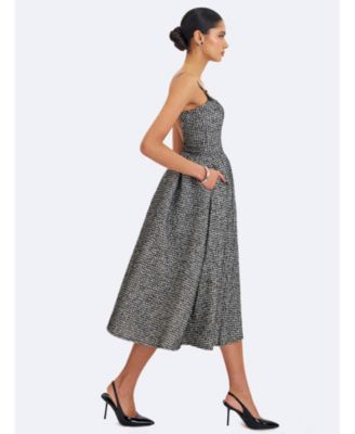  Katalina Tweed Backless Midi Dress