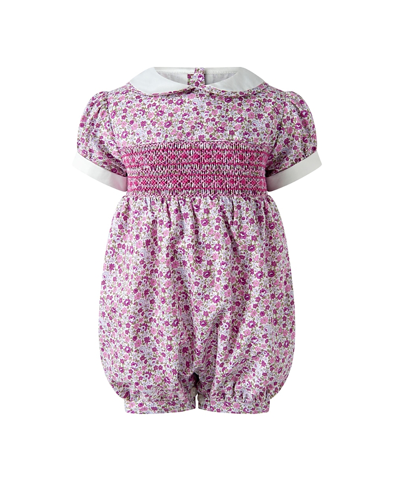 Rachel Riley Girls' Ditsy Floral Smocked Babysuit - Baby